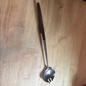 Stainless Steel and Brown Serving Spoon
